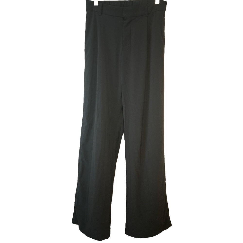 Vuori Pants Women Medium Wide Leg Long Villa Trouser VW4086-L Black High Rise